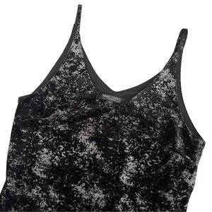 Black Velvet Whimsigoth Dark Romantic Camisole Tank Top V-Neck Medium Victorian